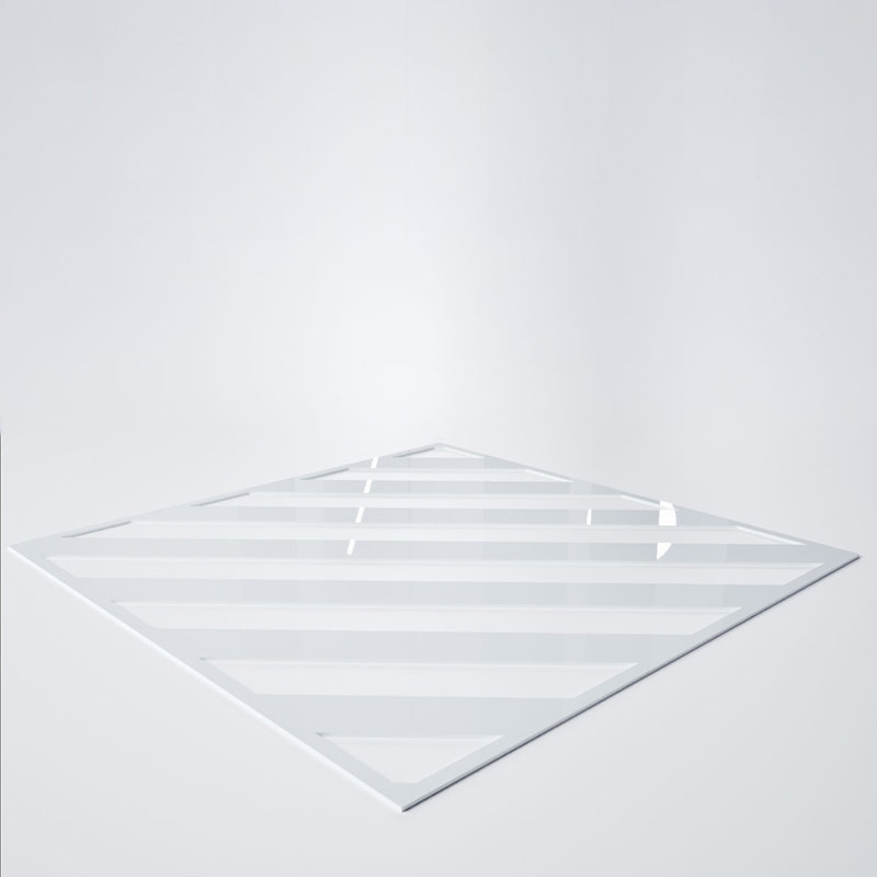 Panneaux muraux décoratifs en acrylique Rothwell, grand, l 23 3/8 po x H 23 3/8 po x T 1/8 po, blanc, Blanc
