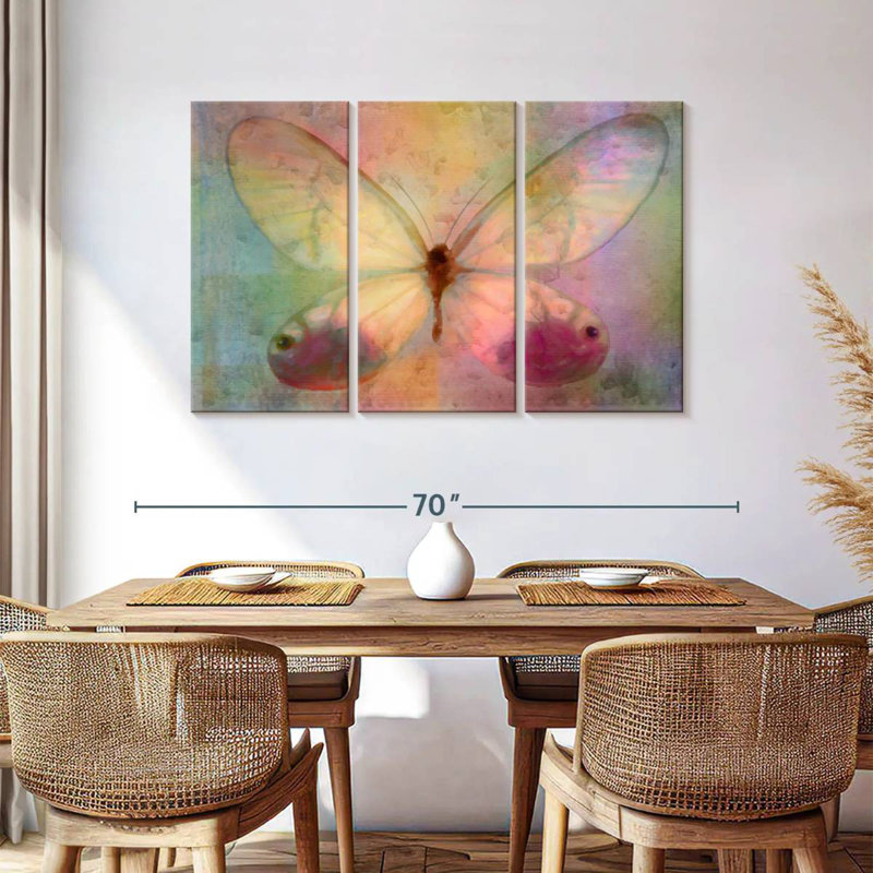 Aquarelle de papillon jaune Brampt, H 36 po x l 57 po