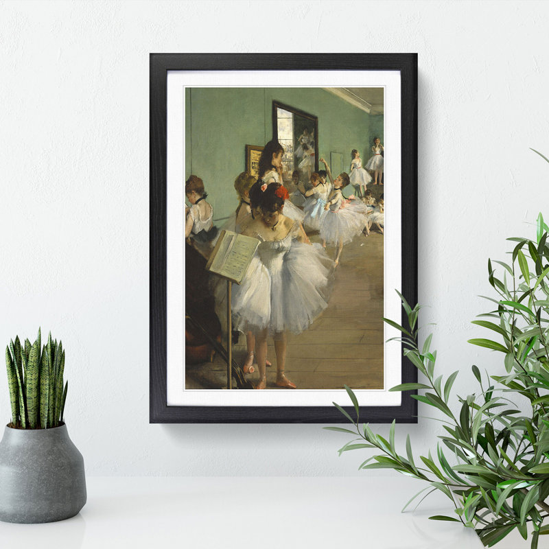 The Ballet Class Vol.2 by Edgar Degas - Picture Frame Painting, Black, 65cm H x 48cm W x 2cm D