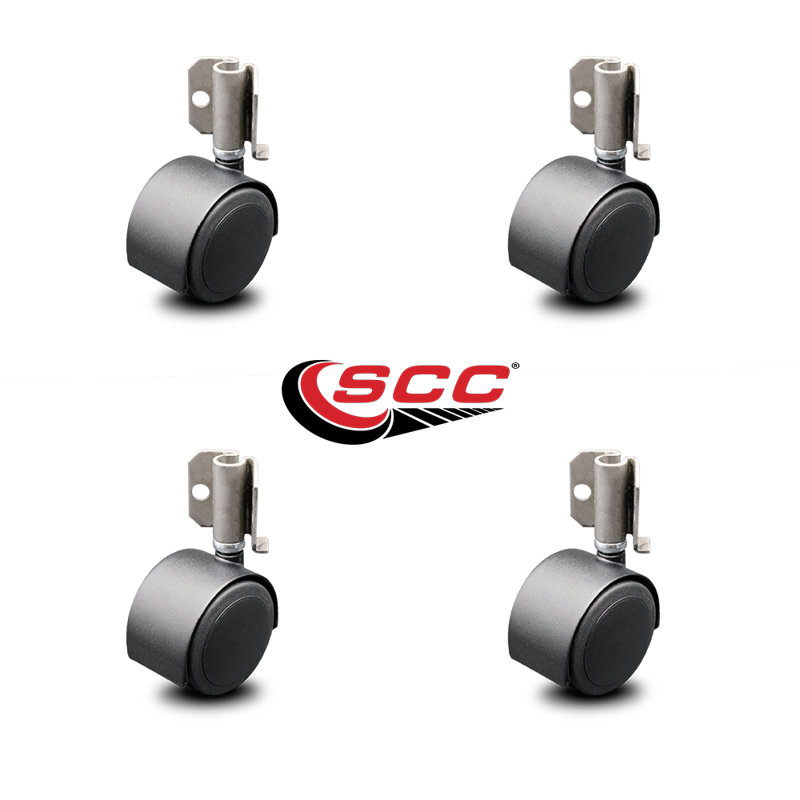Urethane Caster, Flat Black