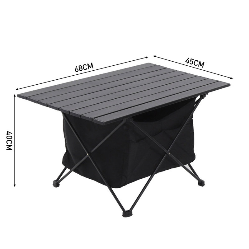 Britani Rectangular Metal Folding Outdoor Camping Table , cm W cm D, 40" H x 68" W x 45" D