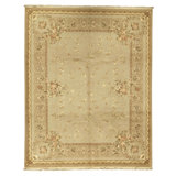 High-Quality Hand-Knotted Beige Area Rug