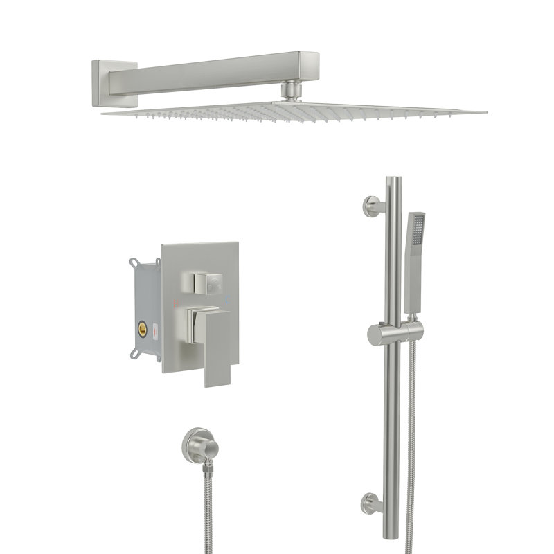 All-In-One Kit with Rough in-Valve, Brushed Nickel