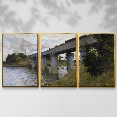 Monet, reproduction sur toile 3 pièces