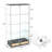 Modern Glass Display Cabinet With Large Drawers,Quick-Assembly Antique Cabinet With LED Lights,Tempered Glass Bookshelf,2-Door Storage Case With 4 Shelves For Living Room And Bedroom,Black And Natural-1652896658