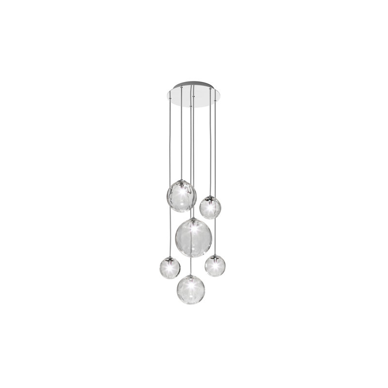 Puppet 6 - Light Pendant, Crystal Transparent, Glossy Chrome