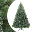  Artificial Hinged Christmas Tree Snow Flocked White-282973911