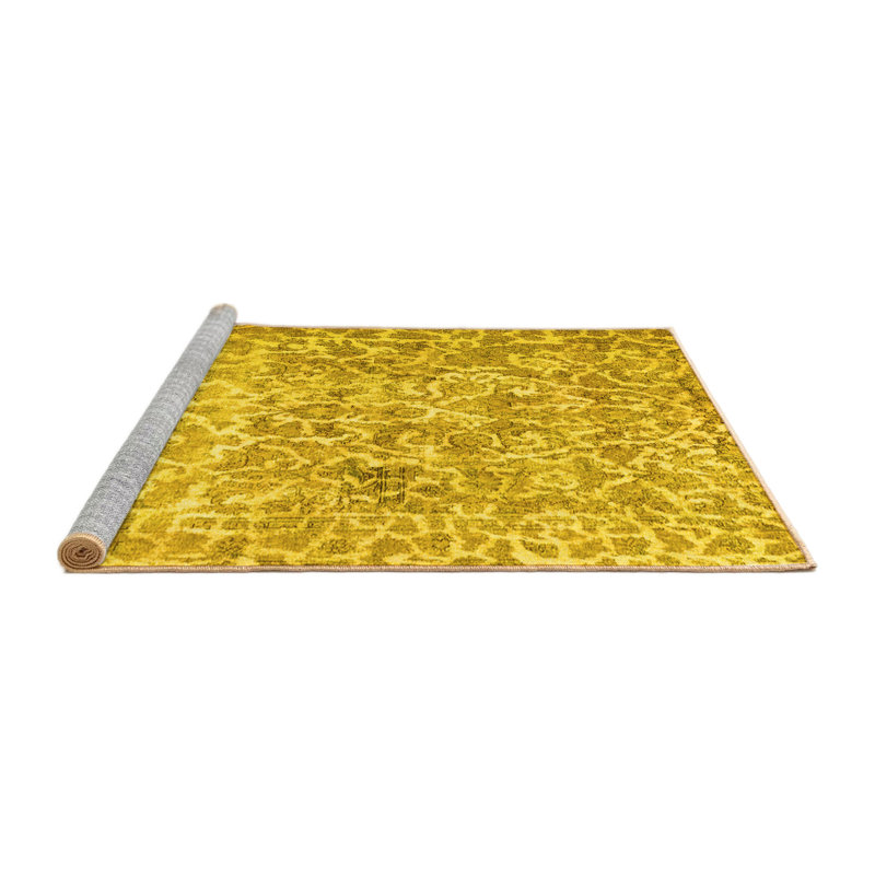 Emylie Washable Abstract Indoor Rug, Square 3'