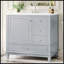 Meuble-lavabo autoportant de 36 pouces avec lavabo en céramique, rangement spacieux, décor moderne et traditionnel élégant-1467117268