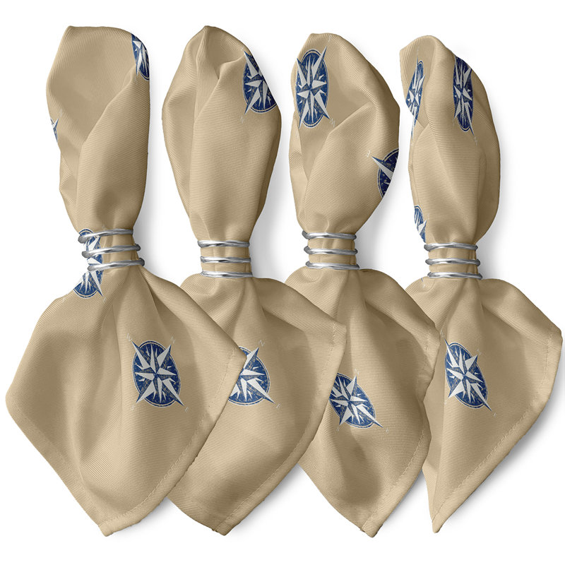 Chadabe Polyester Geometric Square Napkin, Taupe