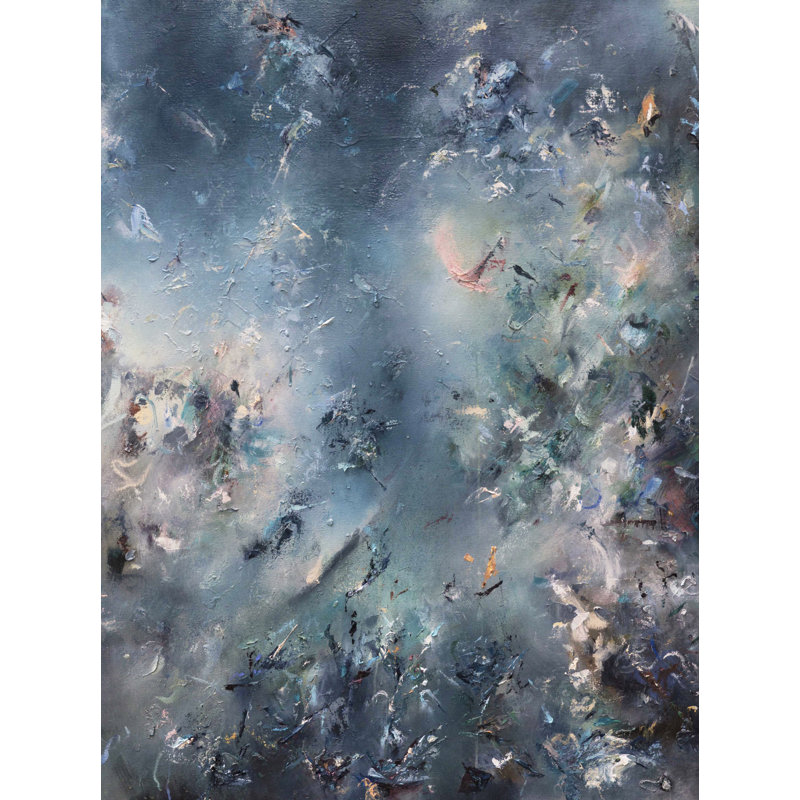 «Morning Dream» par Samantha Kaplan - Peinture, 32" H x 24" W, Toile encadrée noire