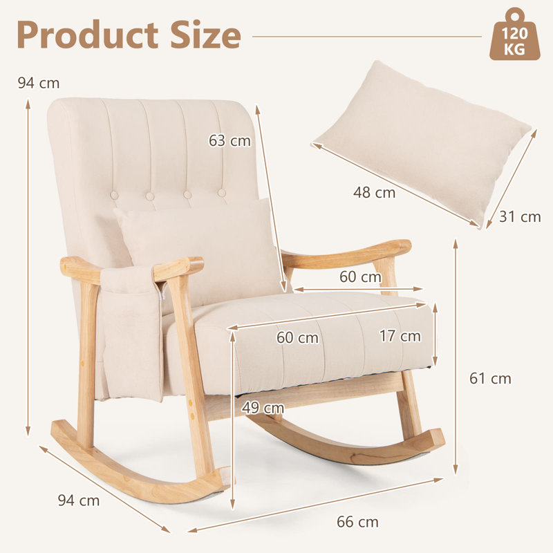 Solid Wood Rocking Chair