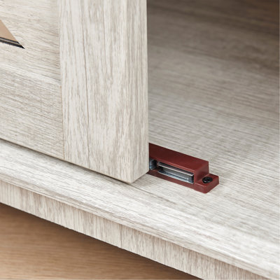 Meuble de rangement d'appoint autoportant, buffet en MDF, portes sculptées en miroir acrylique, étagère réglable, grand plateau, sangles anti-basculement, montage facile pour salon, entrée ou cuisine