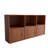 Bookcase With With 3 Cubbies And 3 Cabinets