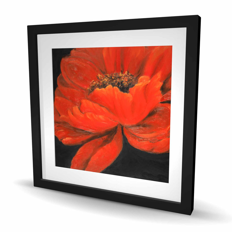 Fleur de pétale rouge - imprimé floral contemporain pour la décoration intérieure