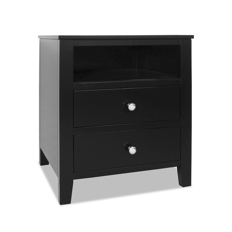 Kingsbridge 53cm W Bedside Table, Black