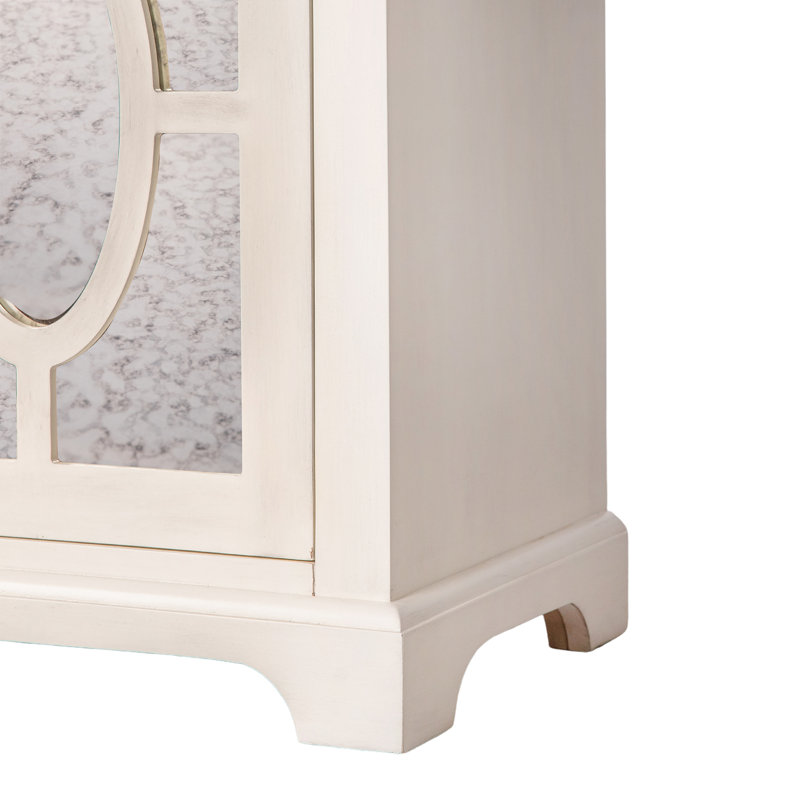 Rouge Solid Wood 1 - Door Accent Cabinet, Antique White