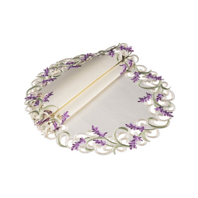 Brunon Polyester Embroidered Round Placemat