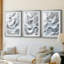 ABSTRACT Series CDLV - Impression sur mesure encadrée de qualité supérieure - 3 pièces-485301733-485301729