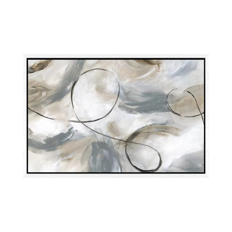 Staccato - Painting on Canvas, 101.6 cm H x 66.04 cm W, White Framed