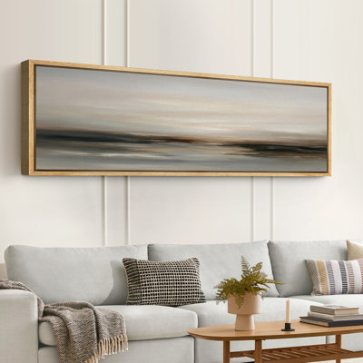 Grande impression sur toile encadrée, impression de paysage abstrait pour la décoration intérieure moderne