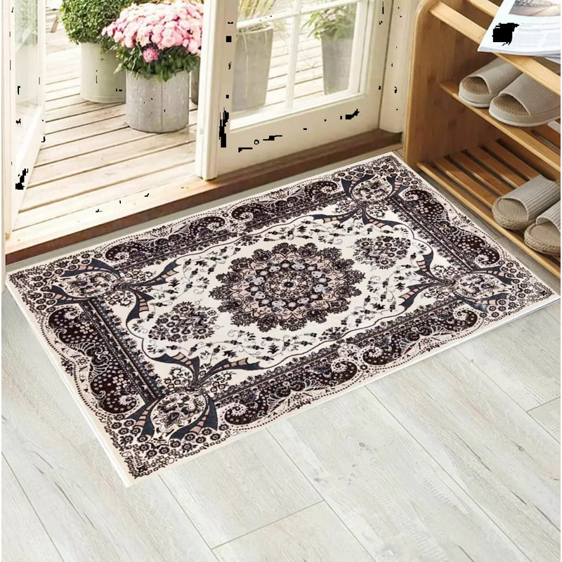 Gianna Floral Indoor Doormat, Cream