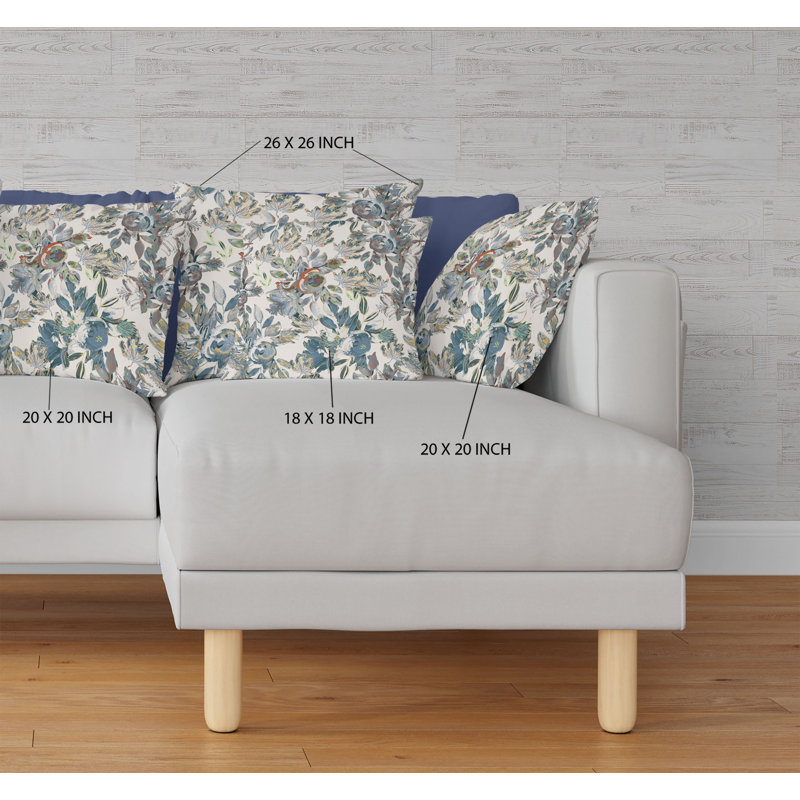  Housse et insert de coussin extérieur d'extérieur, 26 po x 26 po, Gris vert