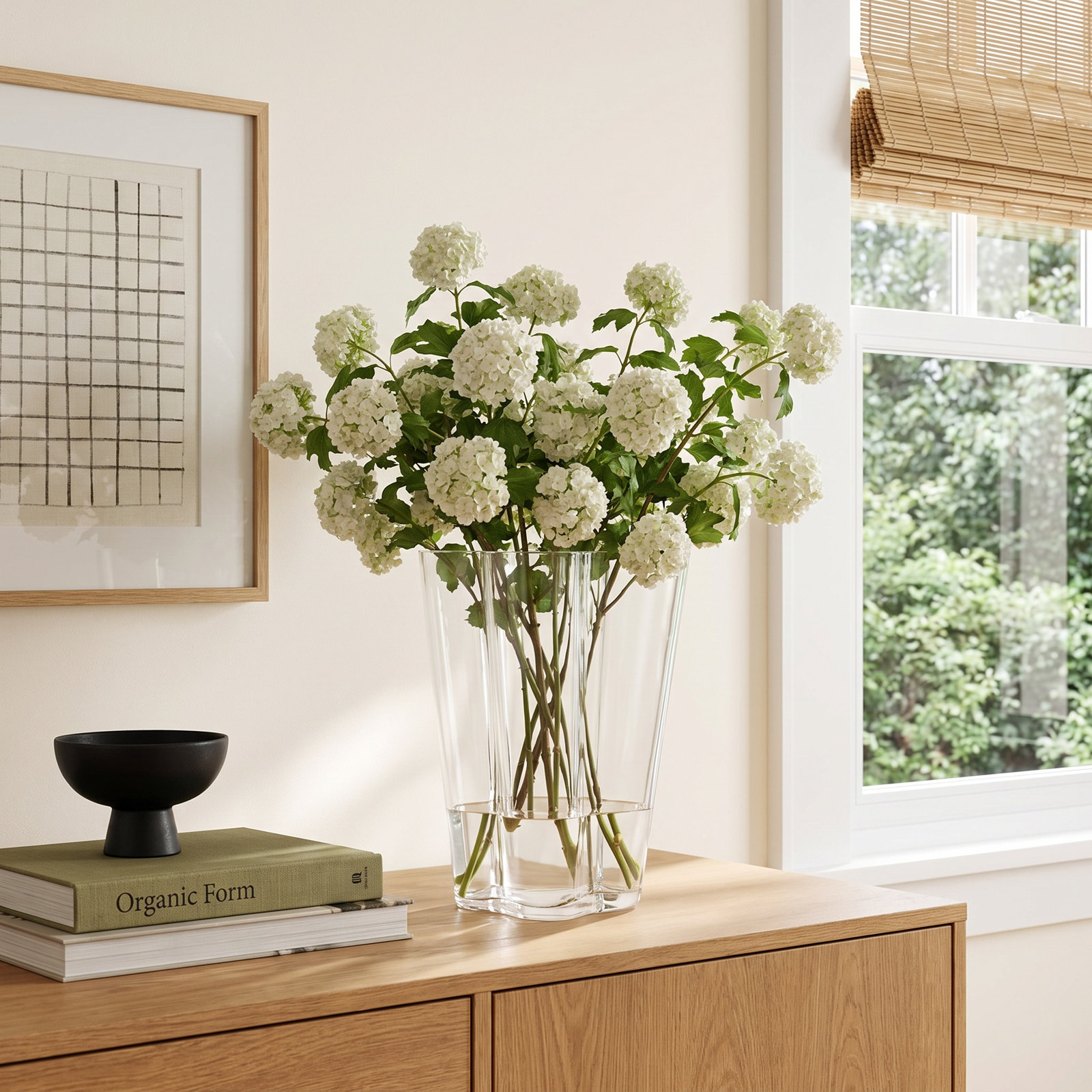 Aalto Glass Table Vase, 10.63" H x 8.43" W x 8.43" D, Clear