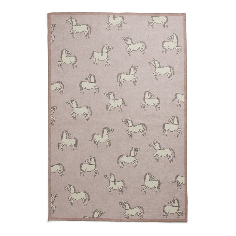 Scion Animal Print Digitally Printed 185cm X 290cm Area Rug, Rectangle 185 x 290 cm, Blush