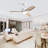 Ladontay 3-ABS Blade Modern Ceiling Fan with LED Light and Remote Control-2059479701-2076660662