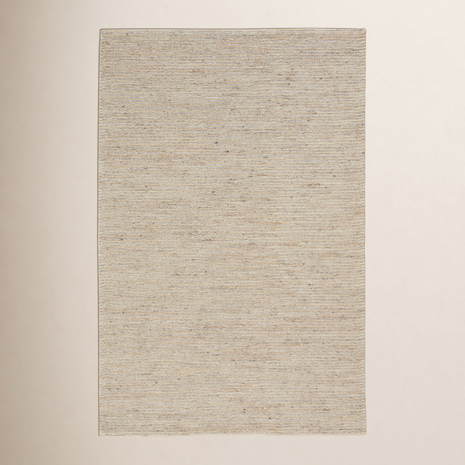 Caitlin Light Brown Silver Hand-Woven Jute Rug, Rectangle 2' x 3'