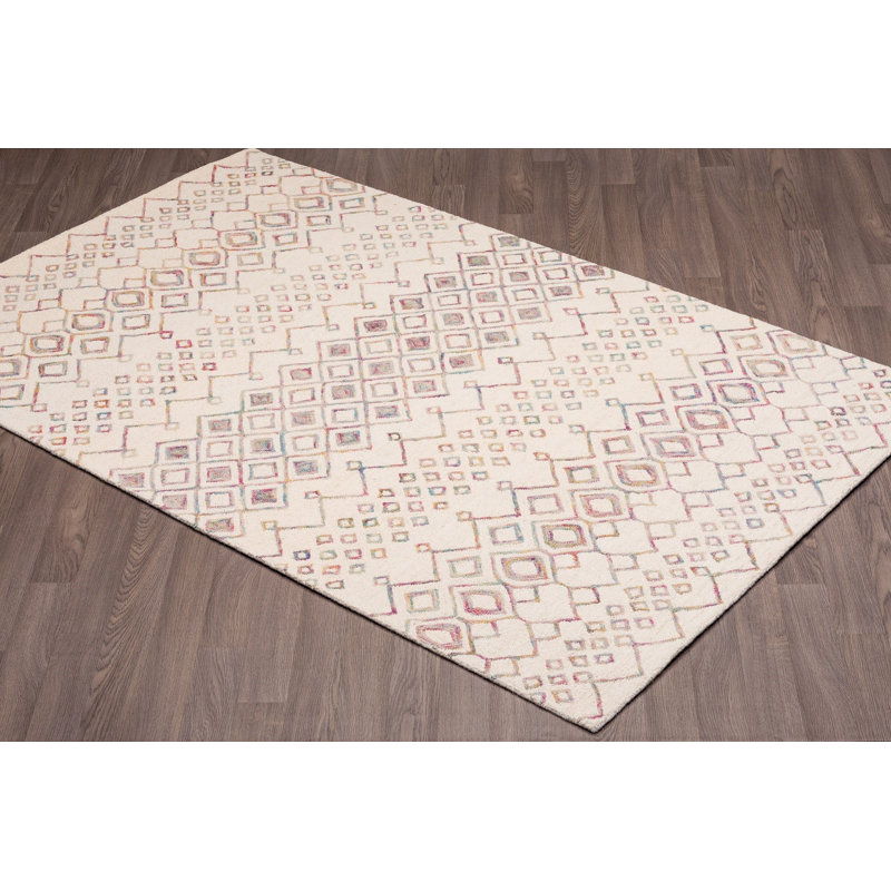 Sehgal Wool Patchwork Indoor Rug, Rectangle 5' x 8'
