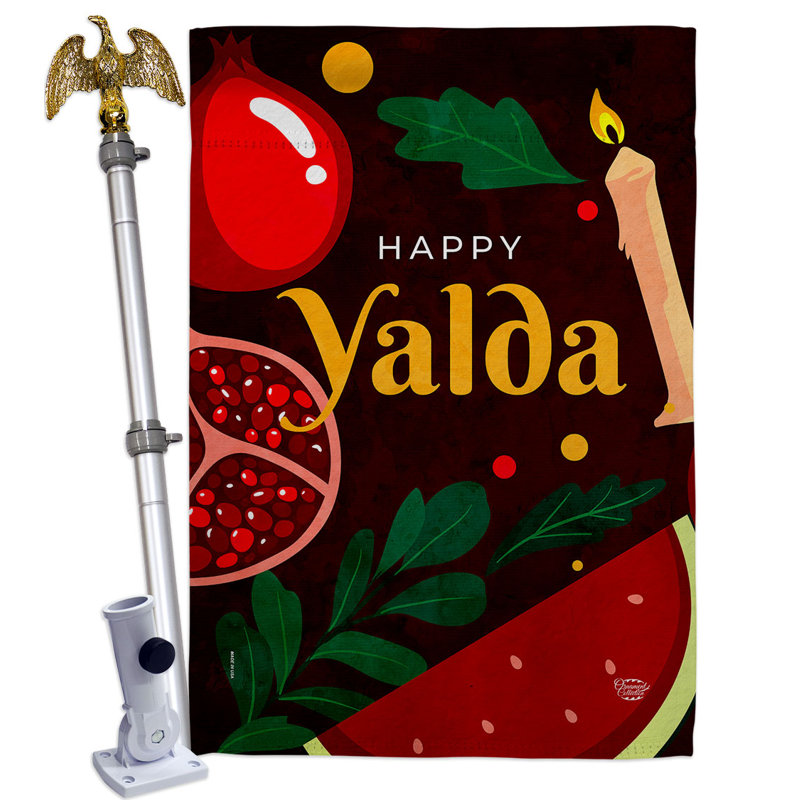 Ensemble de drapeaux en polyester 40 x 28 po à 2 côtés