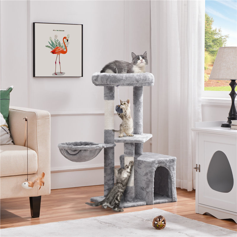 color 87cm H Cat Tree, Grey