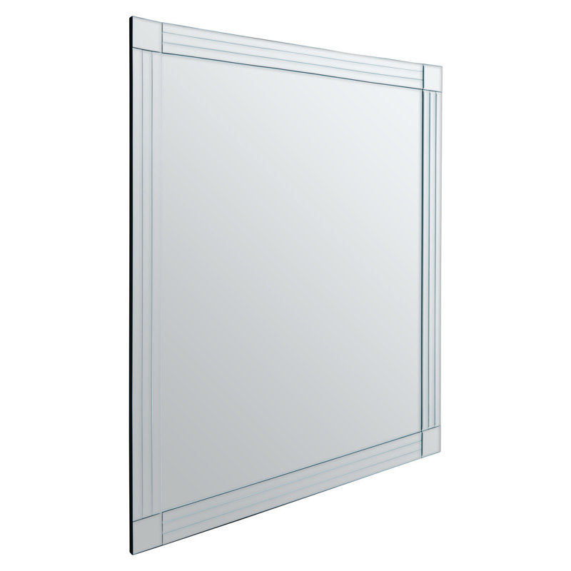 Branda Glass Rectangle Wall Mirror, 144cm H x 116cm W