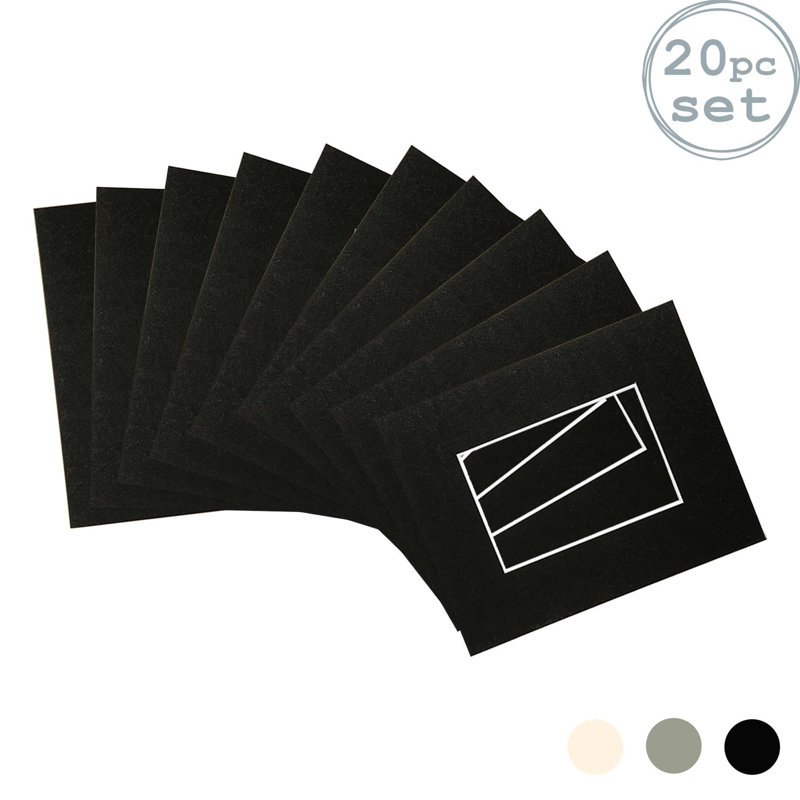 Nicola Spring - Picture Mounts, Black, 25cm H x 20cm W x 0.5cm D