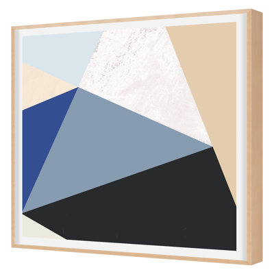 «Blue Colorblock 4» par THE Studio - impression d'un cadre photo sur papier