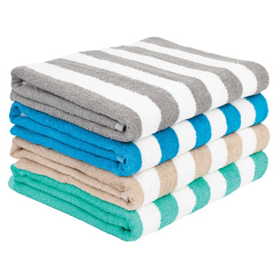 Serviette de plage Arkwright California Cabana 100% coton 30 x 70 (paquet de 4)
