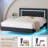 Alber Floating Bed Frame with LED Lights, Upholstered Platform Bed with Diamond Tufted Headboard, No Box Spring Needed, Noise Free, Easy Assembly-1299656579-1299656576