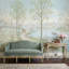 Murale pastorale, paysage, fleurs printanières, aquarelle-838398739-838398766