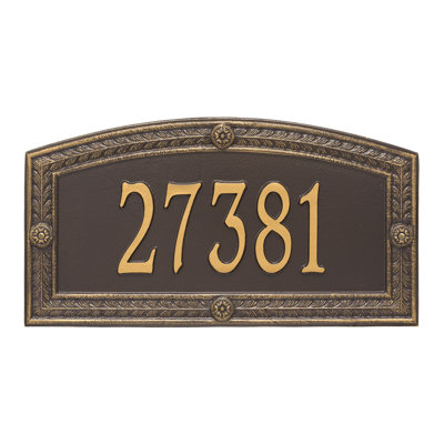 Hamilton Personalized Estate 1-Line Wall Address Plaque