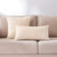 Swirls & Gills Velvet Cotton Pillow Cover Cream