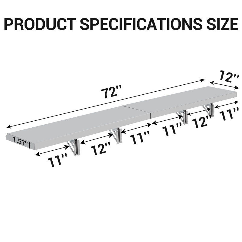 Concession Shelf 72*12Inch