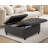 35.5" Square Ottoman Coffee Table with Large Storage-403589396