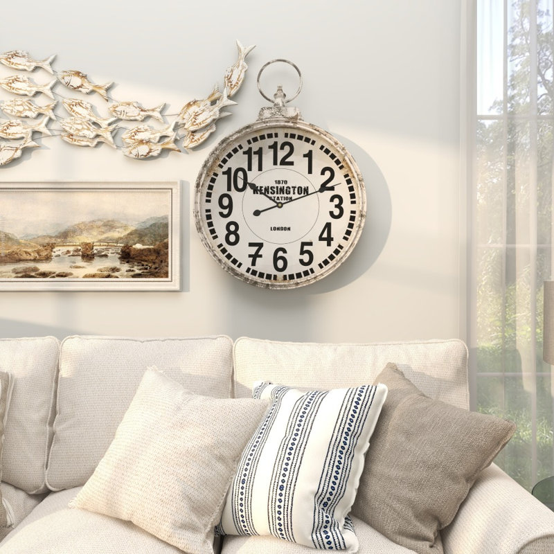 Horloge murale blanche Delgado