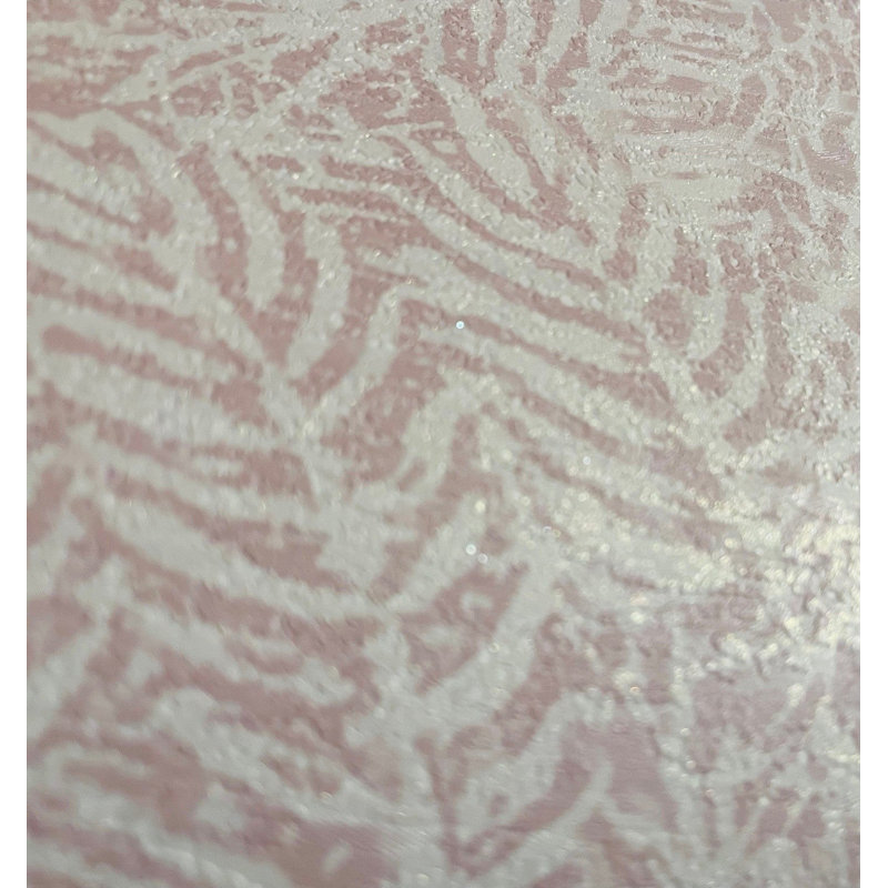 Papier peint texture fougère, Rose