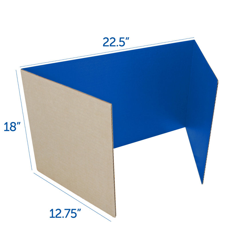 Panneau d'intimité de bureau 3 panneaux Study Carrel, Brun