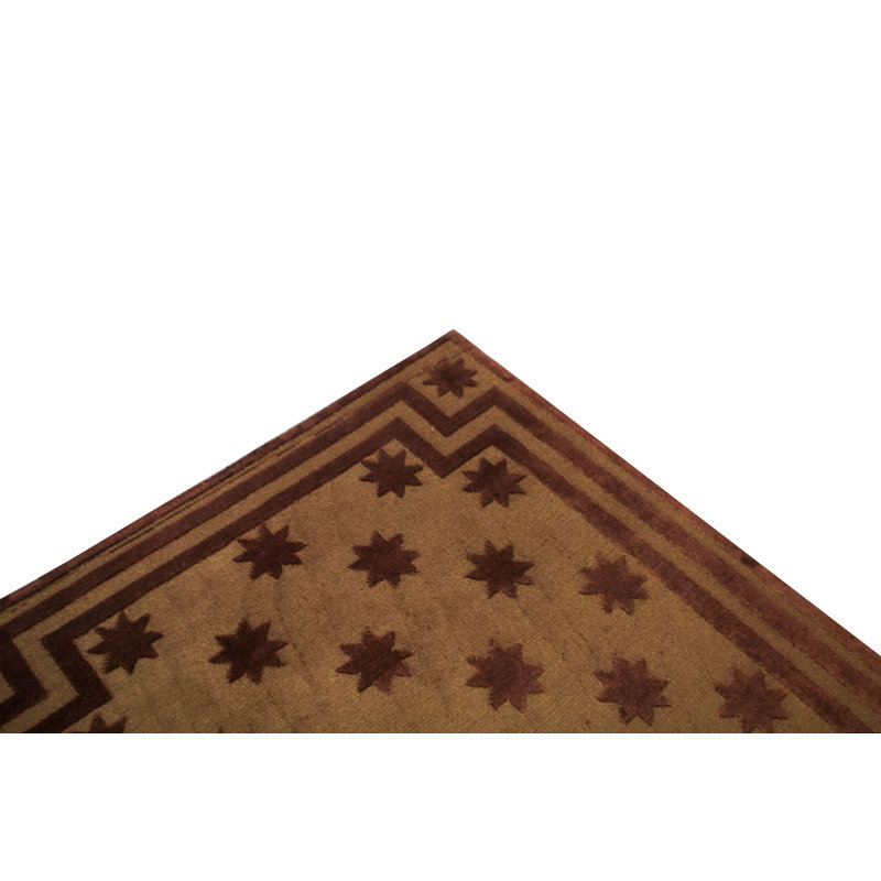 Hand-Knotted High-Quality Gold and Brown Area Rug