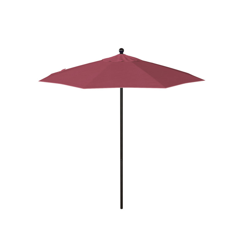 Parasol de marché 90 po Sunbrella, Bronze, Toile Sunbrella® rose vif