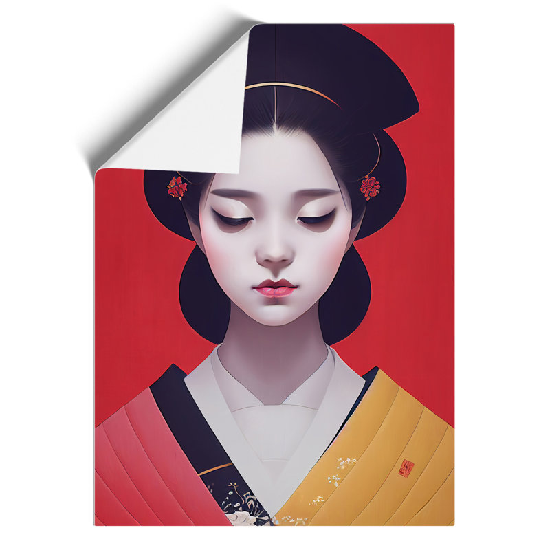 XV1022-3419X Peaceful Geisha - Print, 42cm H x 29.7cm W, Paper